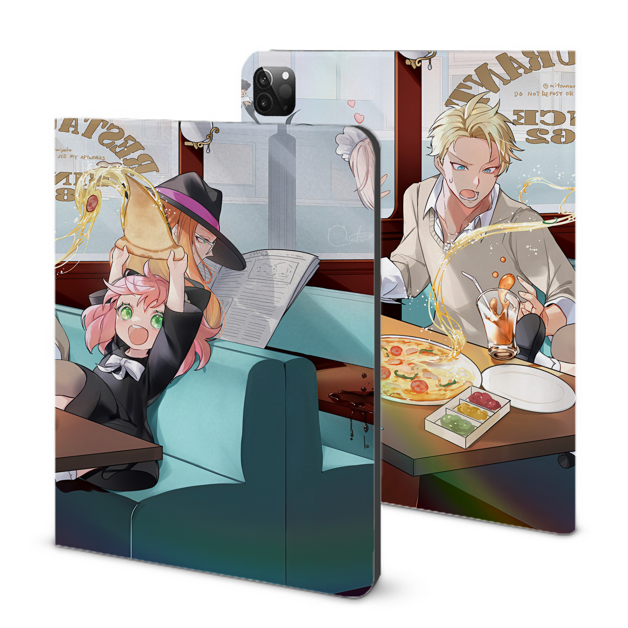（画像用） SPY×FAMILY间谍家家酒 IPadケース ペンホルダー付き ブックスタイルデザイン